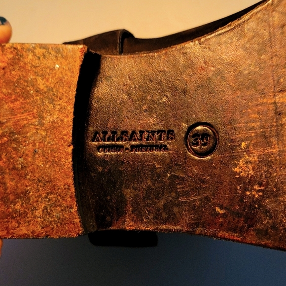 All Saints Dakot Leather Booties with Harness and Leather Sole. Size 39 (8.5 US) - Picture 5 of 13